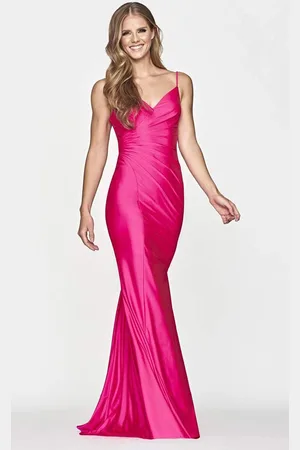 FAVIANA S10644 Sleeveless Ruched Trumpet Gown