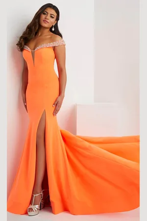 Panoply 14129 - Jeweled Neon Evening Gown
