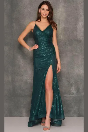 Dave & Johnny 10783 - Sleeveless V-neck Long Dress