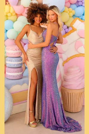 Clarisse 810937 - Sequin Cowl Prom Gown