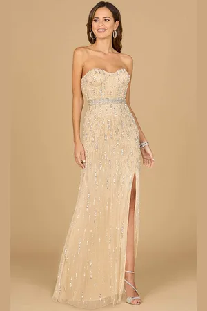 Lara Dresses 29035 - Strapless Beaded Evening Gown
