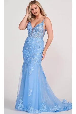 Ellie Wilde EW34067 - Embroidered Trumpet Prom Dress