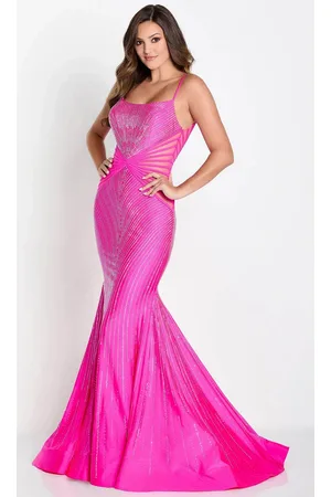Ellie Wilde EW34004 - Jeweled Illusion Panel Prom Dress