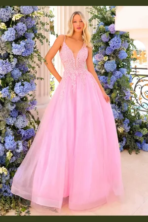 Clarisse 810784 - Lace Up A-Line Prom Gown