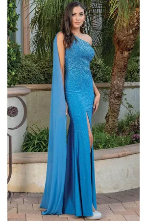 Dancing Queen 4284 - One Sleeve Beaded Long Gown