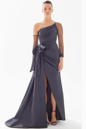 TARIK EDIZ 98226 - Ruched Trumpet Evening Gown
