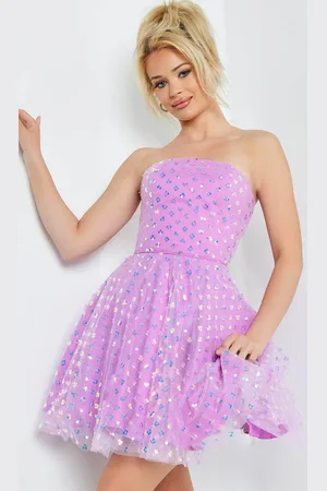 JOVANI 22815 - Strapless Tulle Cocktail Dress