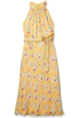 Frocks for Casual Gowns & Dresses for Women in yellow color