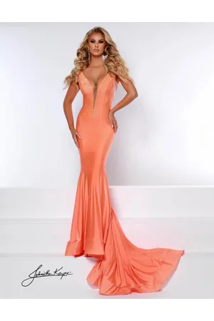 Johnathan Kayne 2305 V-Neck Trumpet Evening Dress
