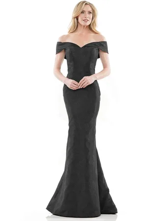 Rina Di Montella RD2937 - Cap Sleeve Jacquard Formal Gown