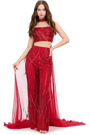 Ashley Lauren 11385 - Two-Piece Sleeveless Jumpsuit
