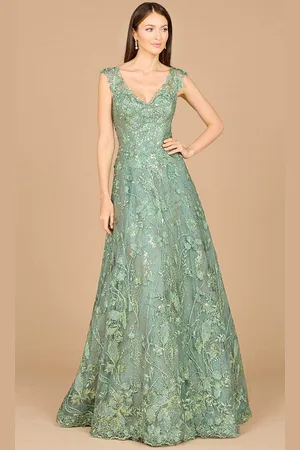 Lara Dresses 29017 - Floral Pattern Evening Gown
