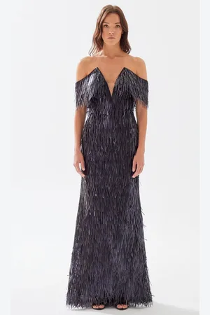 TARIK EDIZ 52061 - Modified Off Shoulder Evening Gown