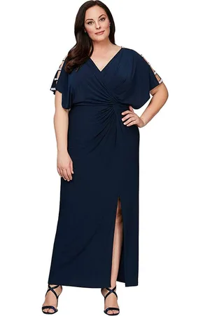 Alex Evenings 84351544 - Embellished Cutout Sleeve Evening Dress