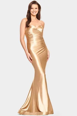 FAVIANA S10856 - Strapless Ruched Evening Dress