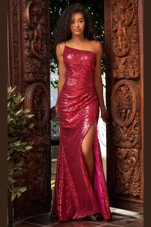 Sherri Hill 54869 Sequin Asymmetrical Gown