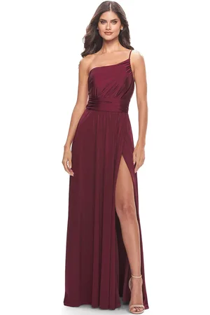 La Femme 31170 - One Shoulder Classic Prom Dress with Slit
