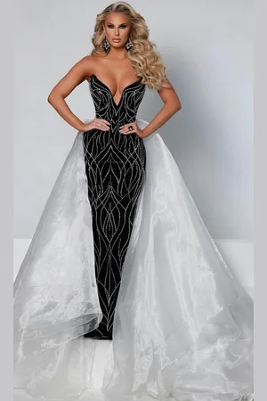 Johnathan Kayne 2555 - Strapless V-Neck Long Gown