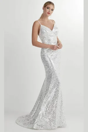 Studio 17 Prom 12909 - Sequined Sleeveless Evening Dress