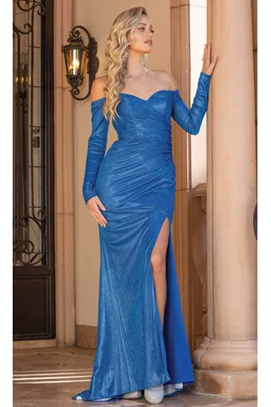 Dancing Queen 4298 - Long Sleeve O-ff Shoulder Evening Dress