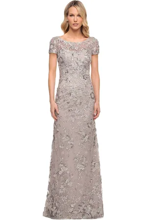 La Femme 30053 - Embroidered Mother of the Groom Sheath Dress