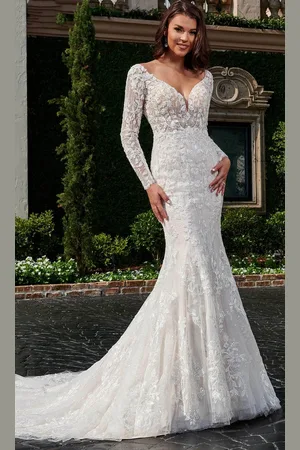 Rachel Allan Bridal RB3162 - Long Sleeve Embroidered Bridal Gown