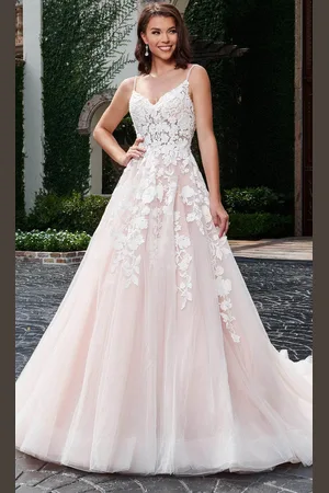 Rachel Allan Bridal RB5012 - Embroidered Floral Long Gown