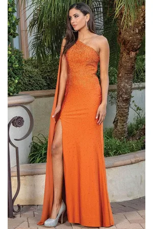Dancing Queen 4284 - One Sleeve Beaded Long Gown