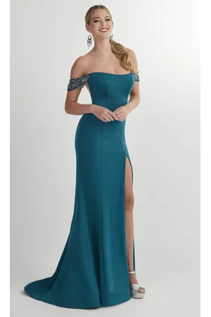 Studio 17 Prom 12907 - Off-Shoulder Corset back Evening Dress