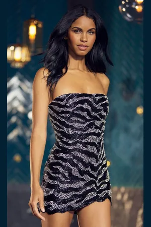 Sherri Hill 55843 - Animal Print Inspired Short Dress