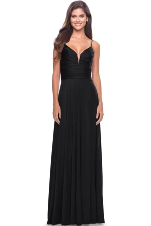 La Femme 31090 - Ruched V-Neck Prom Dress