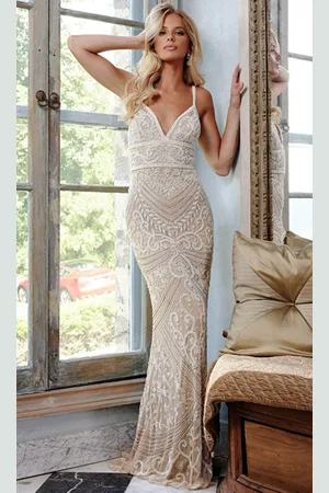 JOVANI 22286 - Beaded Fitted Prom Dress