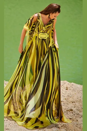 MNM Couture 2748 - V-Neck Printed Jumpsuit