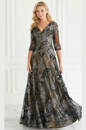 Christina Wu Elegane 17085 Sequin Embroidered A-Line Gown