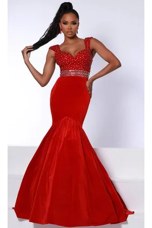 Johnathan Kayne 2724 - Beaded Velvet Mermaid Gown