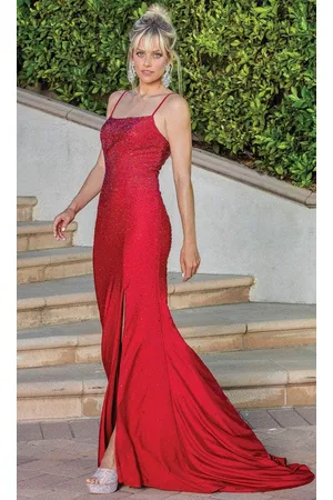 Dancing Queen 4242 - Sleeveless Straight-Across Neckline Evening Gown