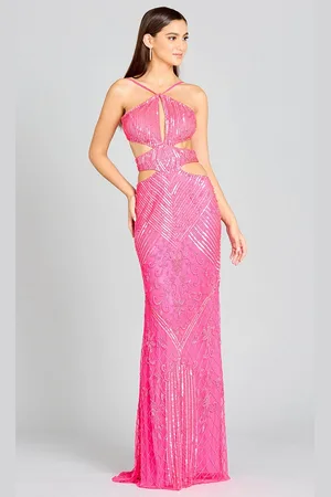 Lara Dresses 9985 - Halter Cutout Prom Dress