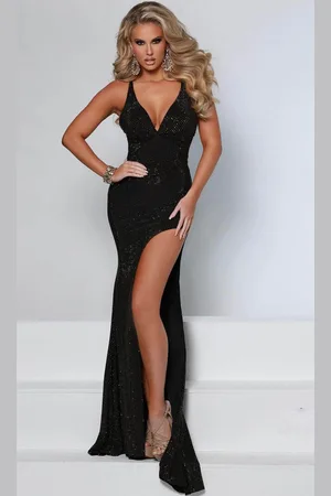 Johnathan Kayne 2523 - Sleeveless Crisscross Back Sheath Long Dress