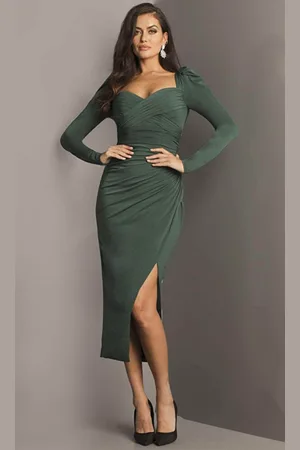 JOVANI 09402 - Long Sleeve Tea-Length Prom Dress