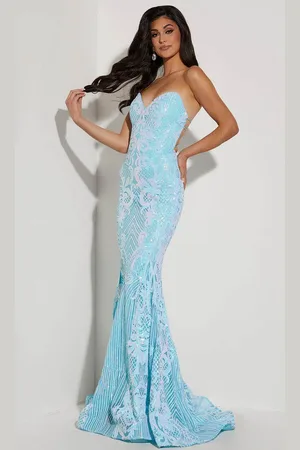 Jasz Couture 7430 - Strapless Sequin Dress