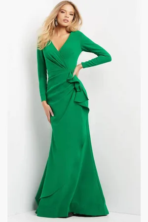 JOVANI 06995 - Long Ruffle Draped Mother of the Groom Dress