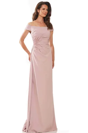 Rina Di Montella RD2806 - Off Shoulder Pleated Formal Wear