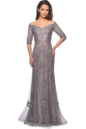 La Femme 24866 Lace Embroidered Mother of the Groom Gown