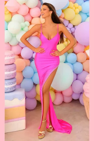 Clarisse 810846 - Beaded Slit Prom Gown