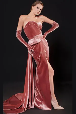 MNM Couture N0515 - Sweetheart Velvet Evening Gown
