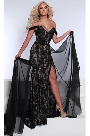 Johnathan Kayne 2715 - Lace Overskirt Evening Gown