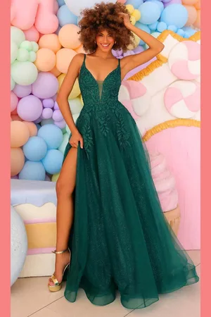 Clarisse 810880 - Applique Tulle Prom Gown