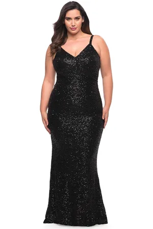 La Femme 29546 - Shimmering Sleeveless Evening Dress