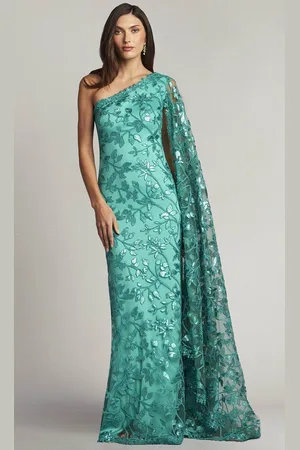 Tadashi Shoji CAJ23571L - Asymmetrical Neck Long Gown