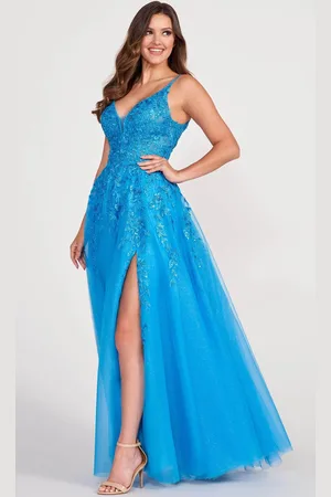 Ellie Wilde EW34089 - V-Back Embroidered Prom Gown